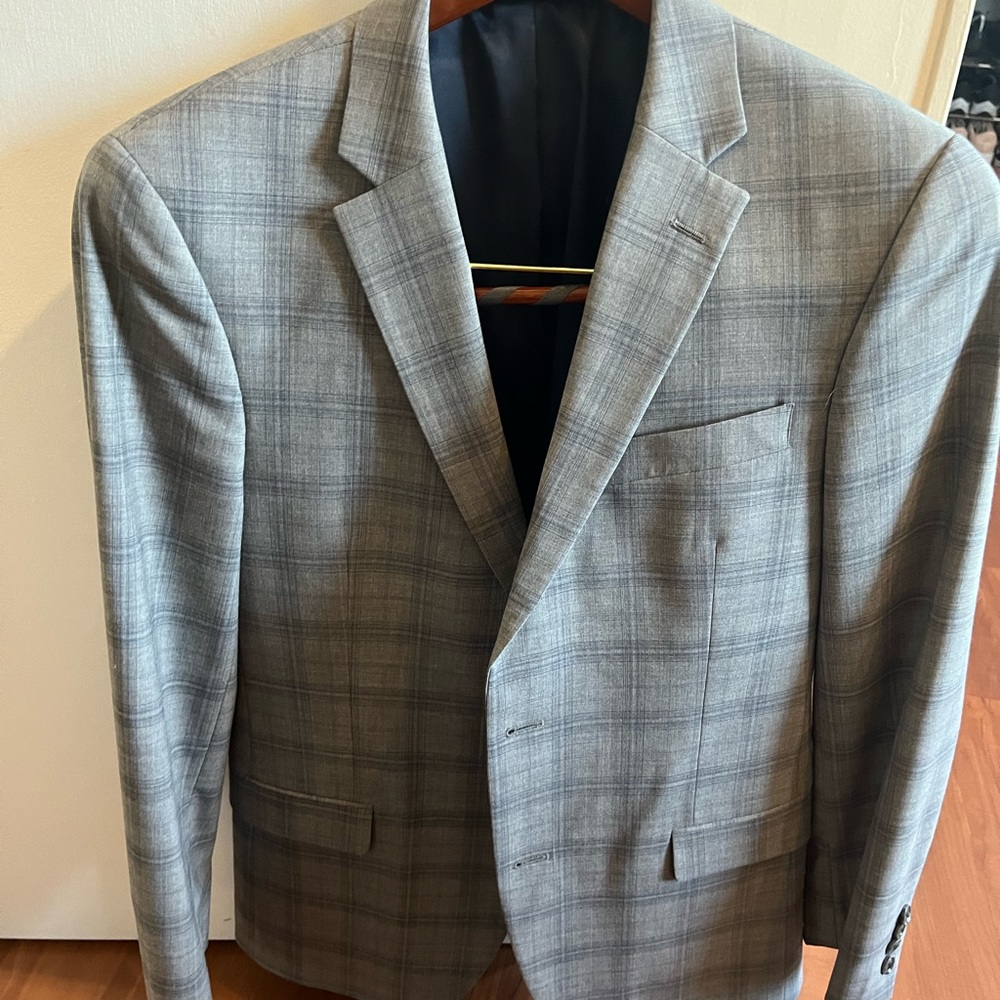 Tommy Hilfiger Gray Checkered Suit